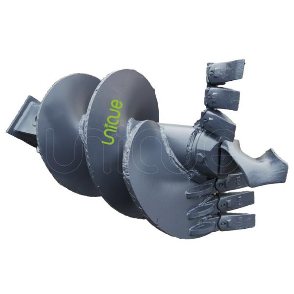 Q345B Flat Double Cut Single Spiral Soil Auger Diameter 800mm With Fish Tail