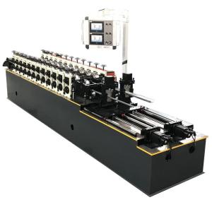 China Two line Stud and track Omega profile roll forming machine with servo motor control on sale