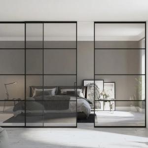 China Transparent Glass Partition Walls With Glass Sliding Door Environmentally Friendly on sale