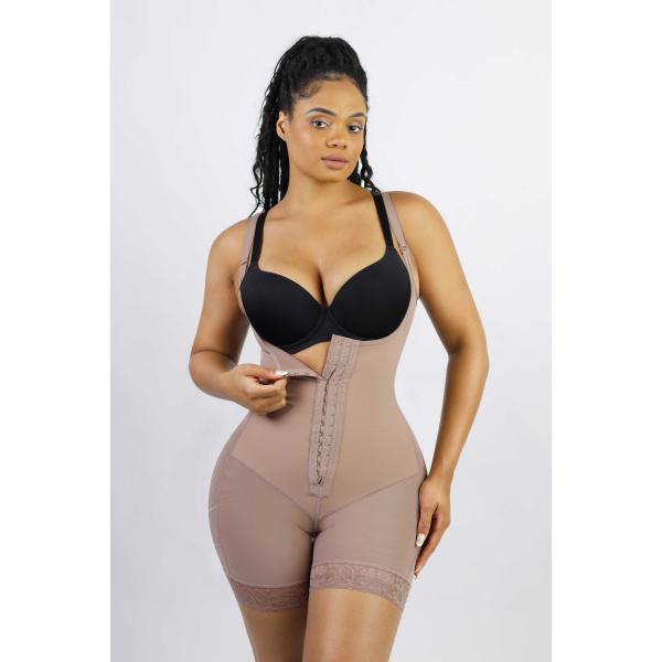 Breathable Latex Open Bust Tummy Control Butt Lifter Shorts Shapewear For Women 0.4kg
