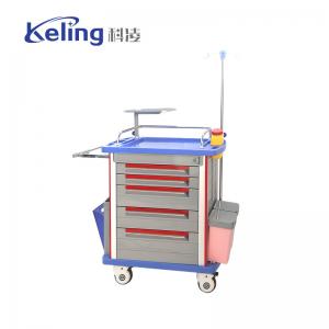 Best ABS 850x520x950mm Hospital Emergency Crash Cart Stainless Steel wholesale