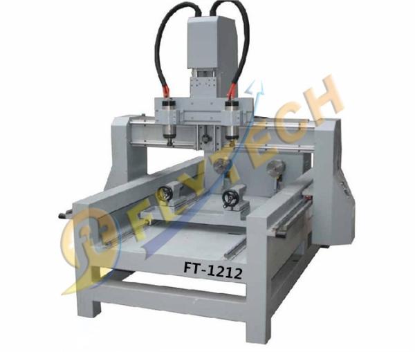 Cheap New 4 Axis  CNC Router machine for cylinder engraving with double rotary axis double head for sale