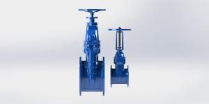 Best Non Rising Stem Blue Water Gate Valve With Two Side Sealing Seal 100% Leak Tight wholesale