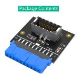 20Pin Header USB Front Panel Adapter USB 3.1 Key A Type E To USB 3.0
