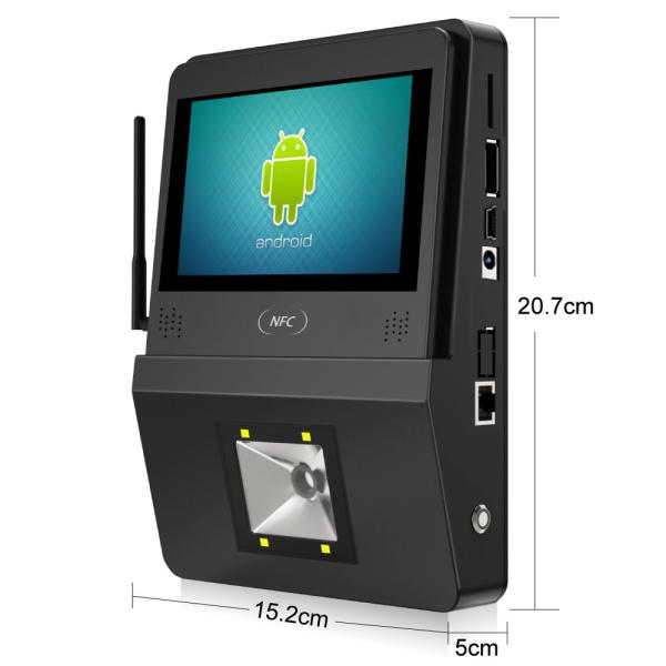 Cheap Supermarket 2D Barcode Scanner POS System with 5inch Android Display and SDK Function for sale