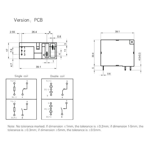 1B Contact Form Mechanical Latching Relay with 60A 250VAC Rated Load