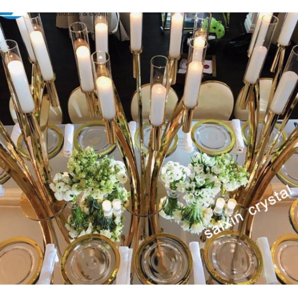 Antique Decoration Backdrop With Artificial Flowers Square Mirrored Pedestal Stand 120cm