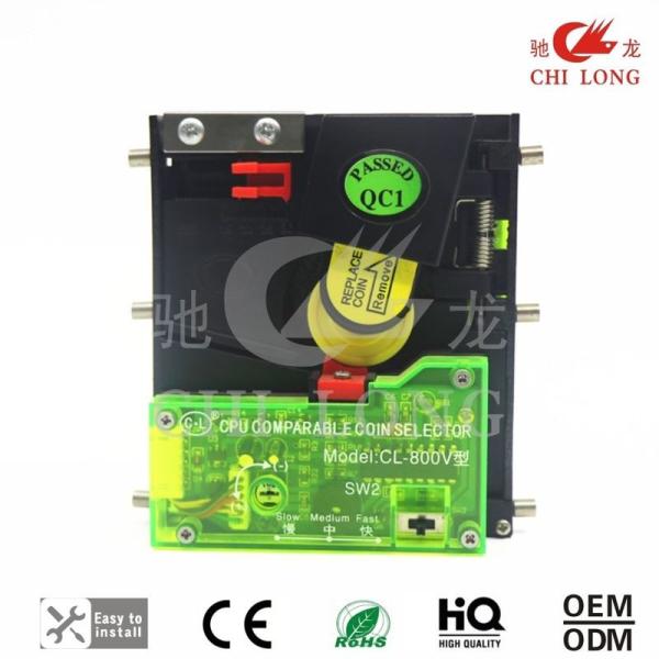Cheap Vertical Inserting Cpu Coin Selector Plastic Panel With Self Testing Alarm for sale