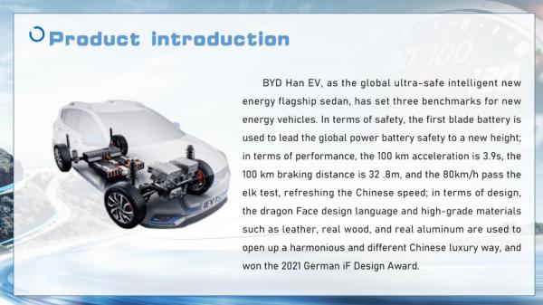 2022 Chinese New Energy Vehicle High Speed Byd Han EV 4 Wheel Electric Car New Car