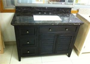 China Black Color 40 Inch Bathroom Vanity Cabinet , Bathroom Sink Cabinets on sale