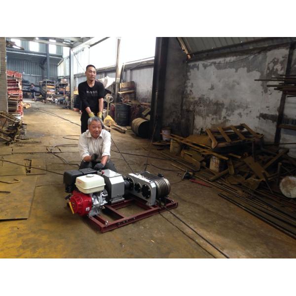 Double Drum Honda Gasoline Cable Winch Puller Winch With 5T Load Capacity , 7 Grooves