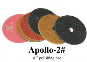 Best 4 Inch 4mm Marble / Granite Polishing Diamond Resin Pads Wet And Dry Type wholesale