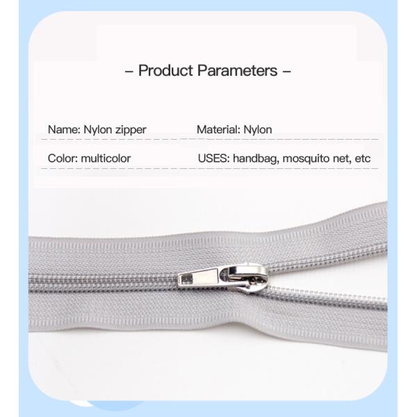 Zipper Long Chain Customized 5 Zipper Chain with Logo Zip Binder for Pillow Tent Bags Nylon Zipper