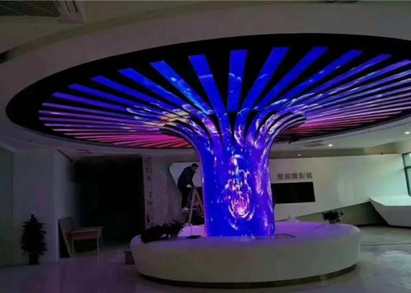 Cheap Automatically Adjust Brightness flexible LED panel RGB P2.5 P3 Creative Round Curve Soft Module for sale