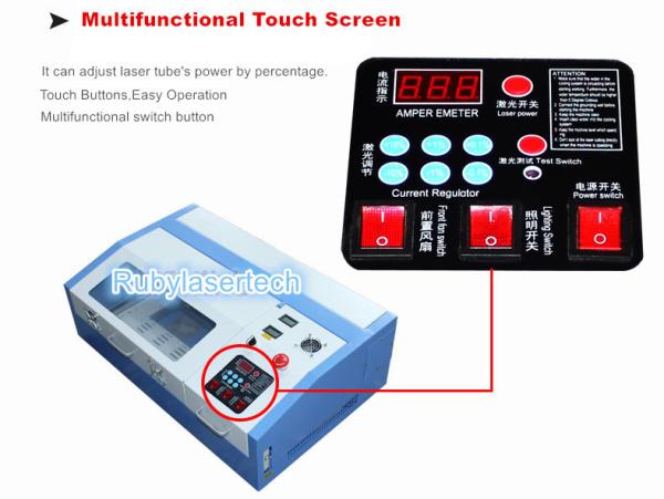 Cheap LCD Screen Ruida Works DSP Control USB Interface for Computer Control 3020 CO2 Laser Engraving Machine for DIY Design Ad for sale
