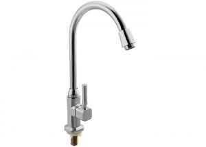 Best Single Hole Kitchen Sink Faucets Mechanical Deck Mounted Plated And Brushed wholesale