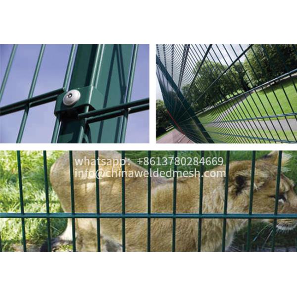 HUILONG PVC Coated Wire Mesh Fence , 2.43m Double Loop Wire Fence