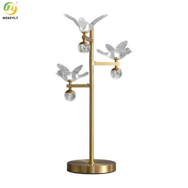 Decoration LED Bedside Table Lamp Read Clear Glass D420 X H680