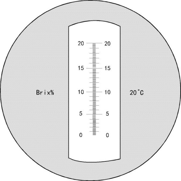 Beverages Handheld Brix Refractometer Sturdy Metal Body Rubberized Grip Handle