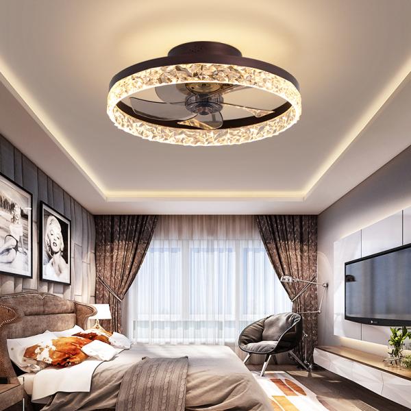 Modern Ceiling Lights Fans Lamp LED Remote Control Changeable Adjustable Indoor Home Decoration Living Dining Room 30W