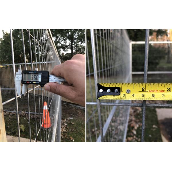 Electric Galvanized Steel 2.1*2.9m Temporary Security Fence 70*150mm Mesh