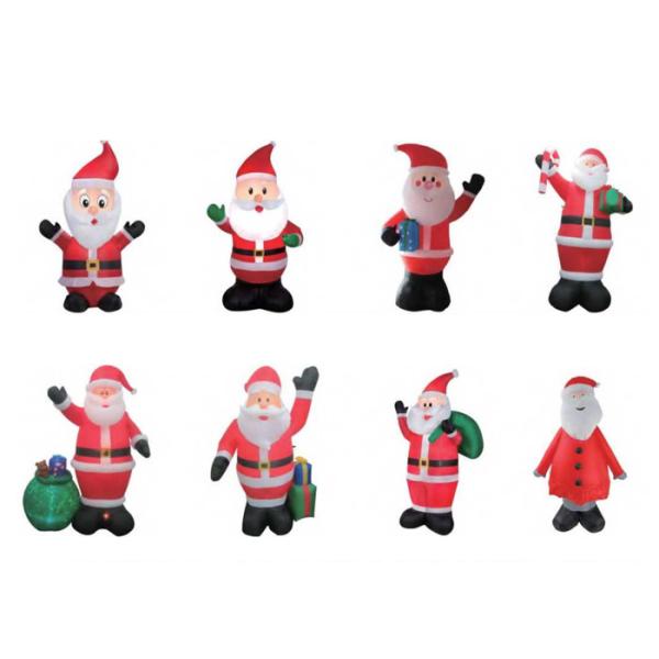 Custom Outdoor Christmas Decoration LED Lights Inflatable Santa Claus For Home Backyard