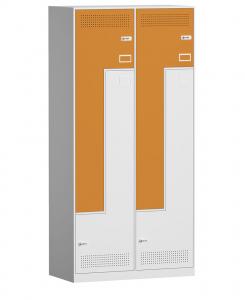 Best Powder Coating L Shape Two Tone 4 Door Steel Lockers For Office School wholesale