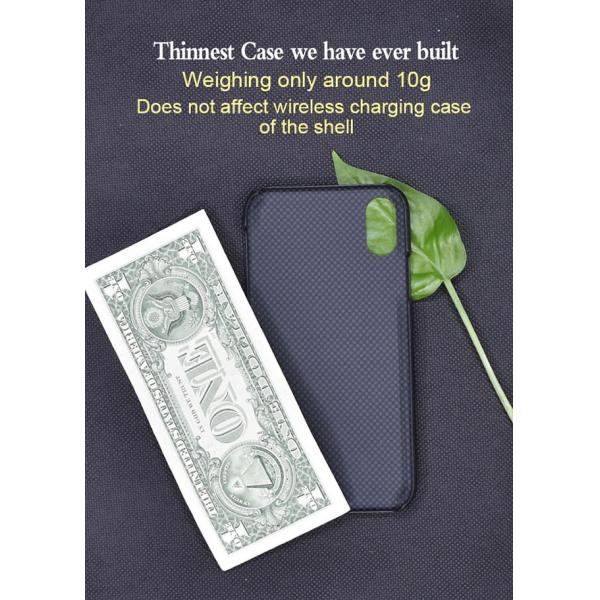 Scratch Resistant Plain Style Real Aramid Fiber Phone Case For iPhone X
