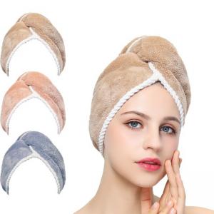 Best Salon Shower Microfiber Turban Towel For Long Hair Super Water Absorbency wholesale