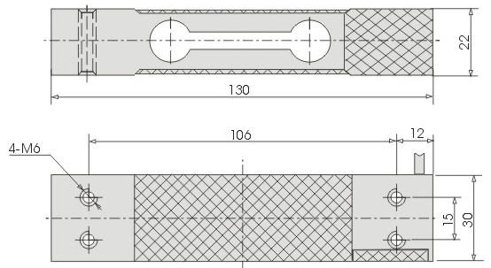 Single Point Flat Load Cell Parallel Beam 10kg 20kg 30kg 40kg 50kg