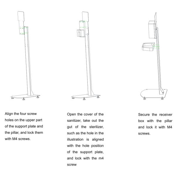 Anti Virus Face Recognition Infrared Thermometer , Auto Sensor Hand Sanitizer Dispenser