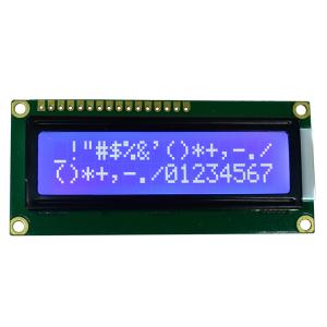 China Flat Rectangle 16*2 Character LCD Display Module , Dot Matrix Type Transflective LCD Module on sale