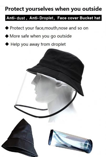 2020 New Faceshield FIsherman Cap Outdoor Anti Droplets Protective Hat Transparent Full Face Shield Hat