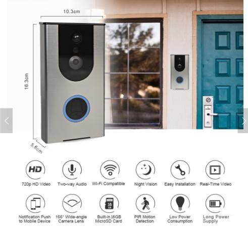 Cheap Wifi Wireless Visual Intercom Smart Doorbell For Home Security With APP Control Ring Alarm Security Wireless Wifi Video for sale