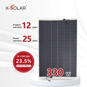 China Max. System Voltage DC 1000/1500V IEC Solar Panel 330W HJT Solar Cell ETFE RV Awning Transparent Bificial Module for RV on sale