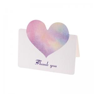 China In Stock Ready To Ship Thank You Card Heart Shape Decoration Gift Card on sale