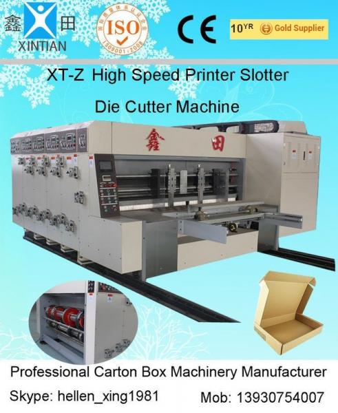 Cheap Flexo Printing Corrugated Carton Machinery With Stacker High Speed 100 Pcs / Min for sale