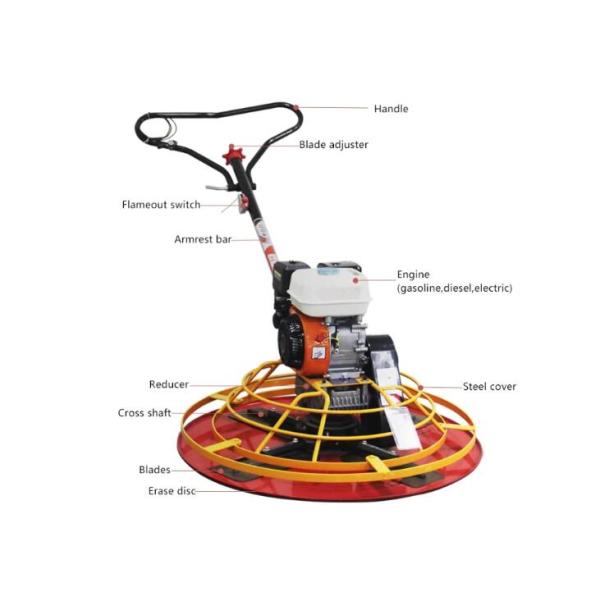 China 5.5-6.5HP High Quality Power Trowel Concrete Power Trowel Machine With HONDA GX160 Engine