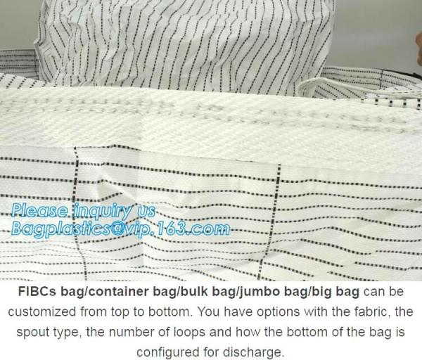 Flat bottom open mouth virgin PP woven bags 1000kgs 1 ton jumbo bags big fibc bulk bag for packing,breathable pp woven b