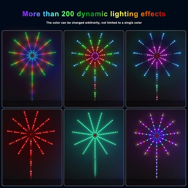 APP Control LED Holiday Lights Waterproof RGB Music Firework LED Strip Lights For Bar