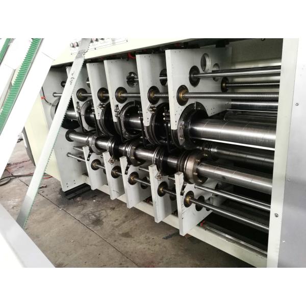 3 Color Hd Flexo Printing Slotting Machine / Stacker Computer Controlled Die Cutter