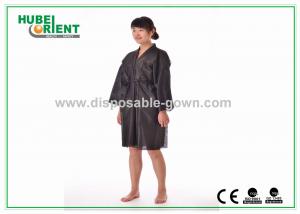 Best Black Breathable Disposable Kimono Robe for Spa Center / Sauna wholesale