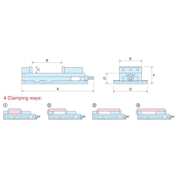 V Series Fixed angle lock vise