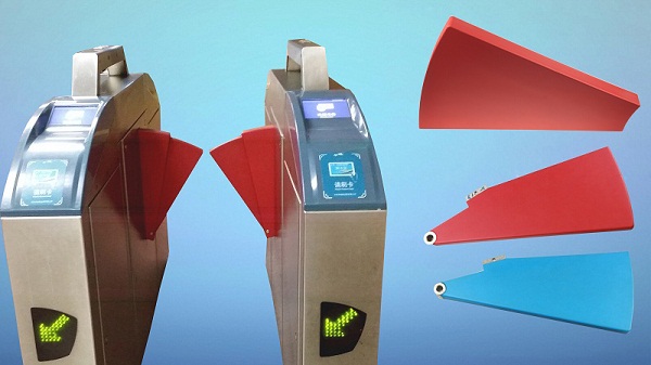 Integral High Resilience Polyurethane Foam Soft Flap Barrier Wings Gate For Gunnebo