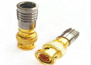 Best Waterproof BNC Male Compression Connector For RG59 Cable Gold / CCTV Connector wholesale