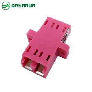 Best Inner Shutter Duplex LC Fiber Optic Adapter OM4 Fuchsia ISO9001 wholesale