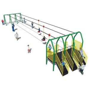ISO9001 Preschool Playground Equipment , Kindergarten Aerial Zip Line Equipment