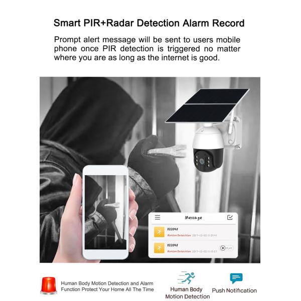 Farm 4G 20W Solar Panel Camera Outdoor 2 Way Talk 247 Recording