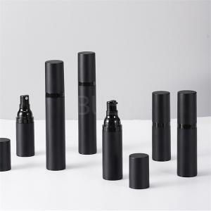 Black Acrylic Airless Cosmetic Bottle 30ml Matte Frosted SAN ABS With pump