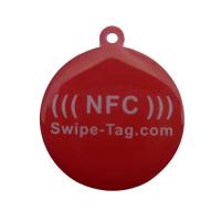 China HF NFC NFC213 RFID Disk Tag , QR Code And URL Encoding RFID Pet Tag for sale